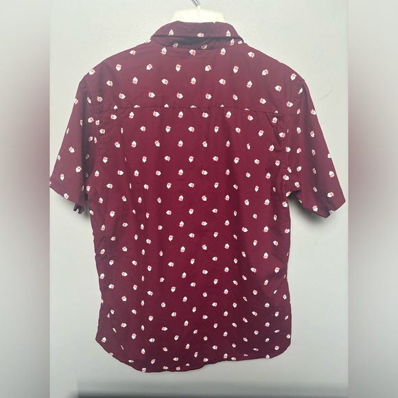 Boys Santa Claus short sleeve button front cotton shirt - Christmas/holiday - Picture 4 of 8